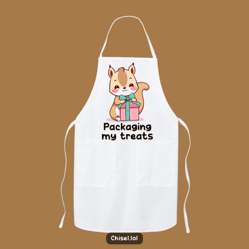 Funny Kawaii Squirrel Chef Apron - Gifting Pro in the Kitchen, Witty Gift for Hosts