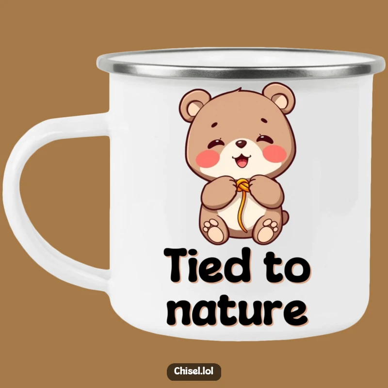 Adventure-Ready Funny Kawaii Bear Camping Mug: Enjoy Drinks with Giggling Fun