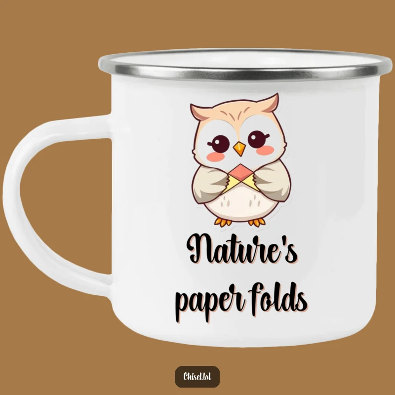 Funny Kawaii Owl Camp Mug - Giggling Crafter, Artistic & Witty Gift