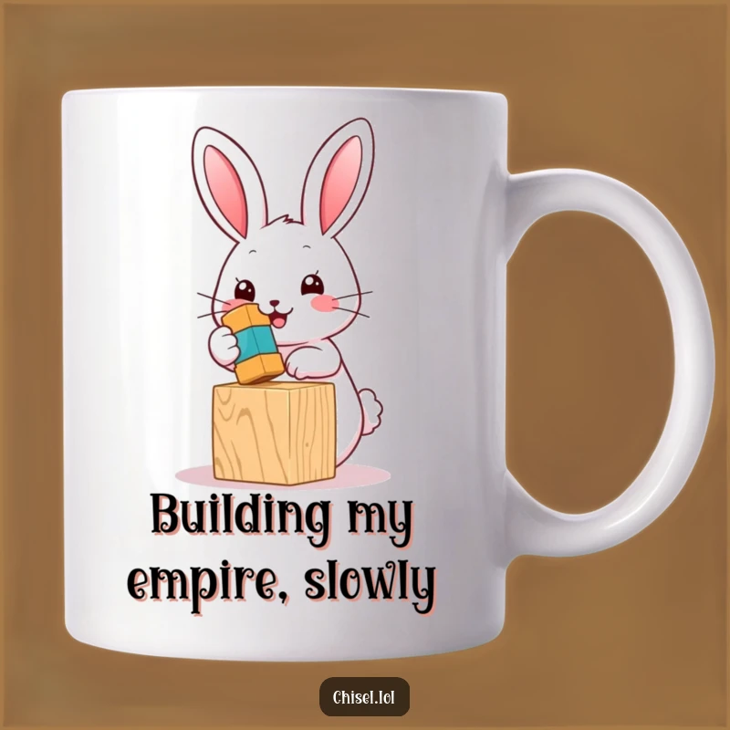 Funny Kawaii Bunny Hammering Mug: A Hilarious Gift for DIY Enthusiasts and Bunny Lovers