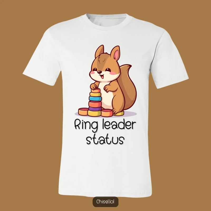 Funny Kawaii Squirrel T-Shirt: Show Your Determination with Cute Stacking Style